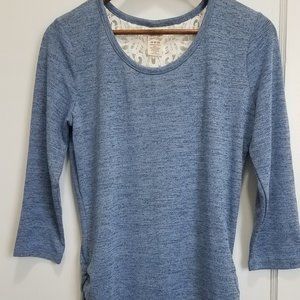 Faded Glory Maternity blue top with lace detail